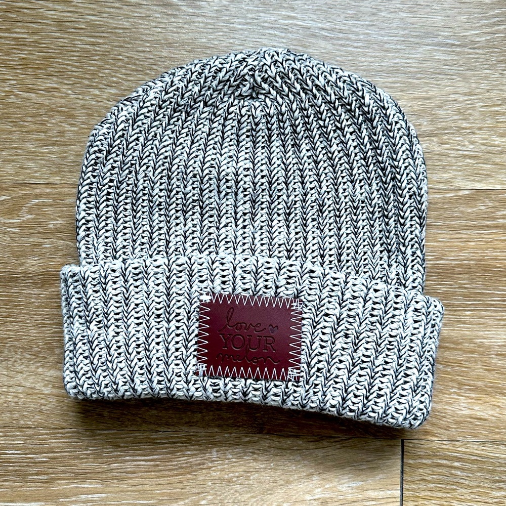 LYM Black Speckled Cuffed Beanie